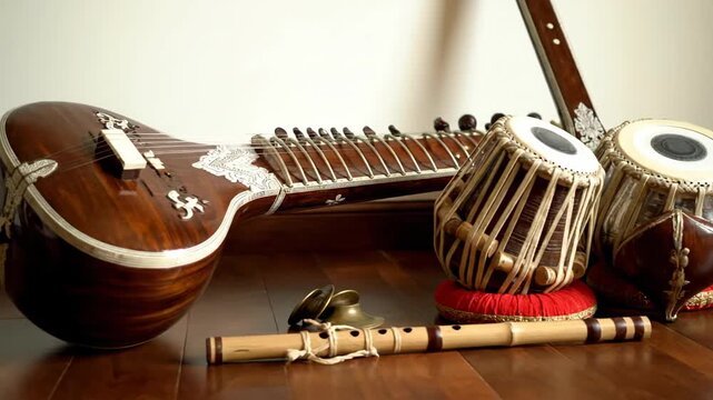 Sitar, tabla, and bansuri